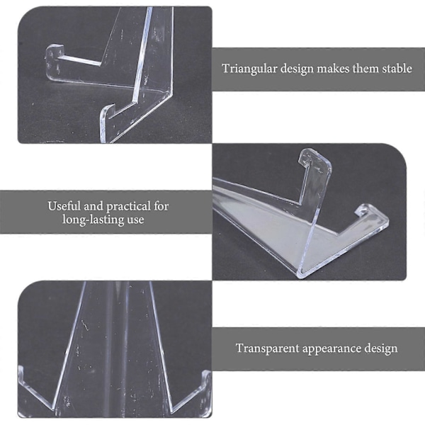 10 stk Spilkort Display Stativ Kort Display Stativ Klar Plastik Staffeli Stativer Kort Display Staffeli