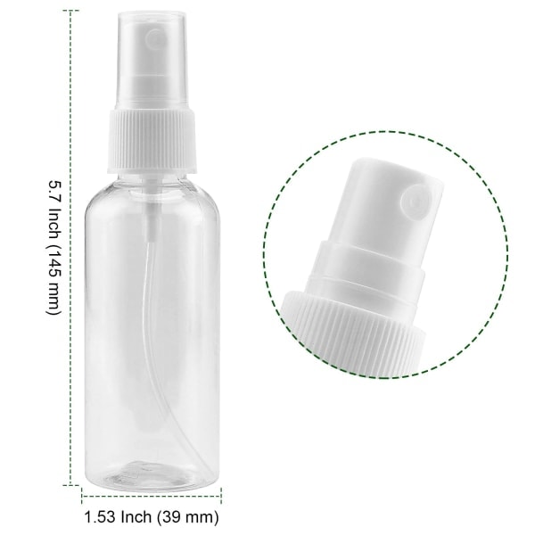 40-pack 100 ml Klar Sprayflaskor, Finfördelande Sprayflaskor i Plast