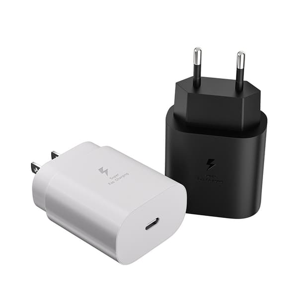 Snabb laddningsadapter för Samsung USB-C-gränssnitt, vit, 25W laddare