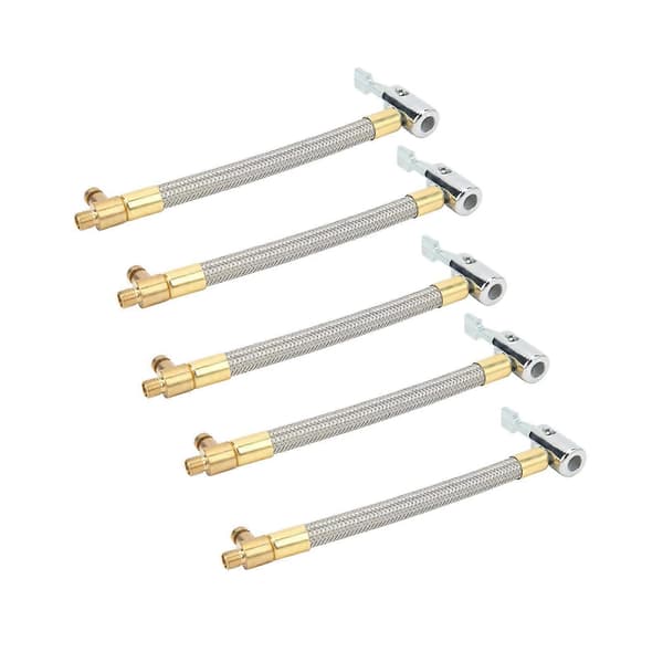5 st 10 cm Däckpumpsslang Snabb Inflation Luftpump Förlängningsslang Adapter för Motorcykel Cykel