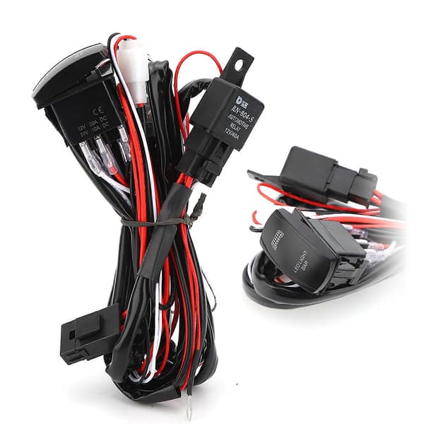 Universal ledningsnettsett med LED arbeidslampe for 12/24V biler tåkelys lysstang