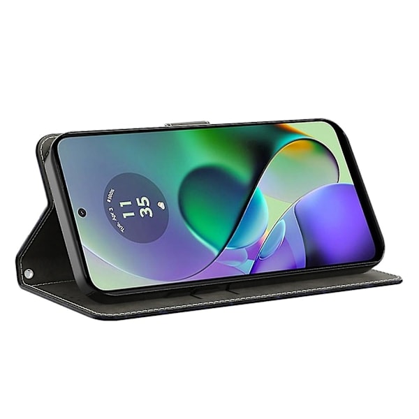 Motorola Moto G24 Power -lompakkokotelo, puhelimen nahkakotelo, 3D-kuvioitu perhonen