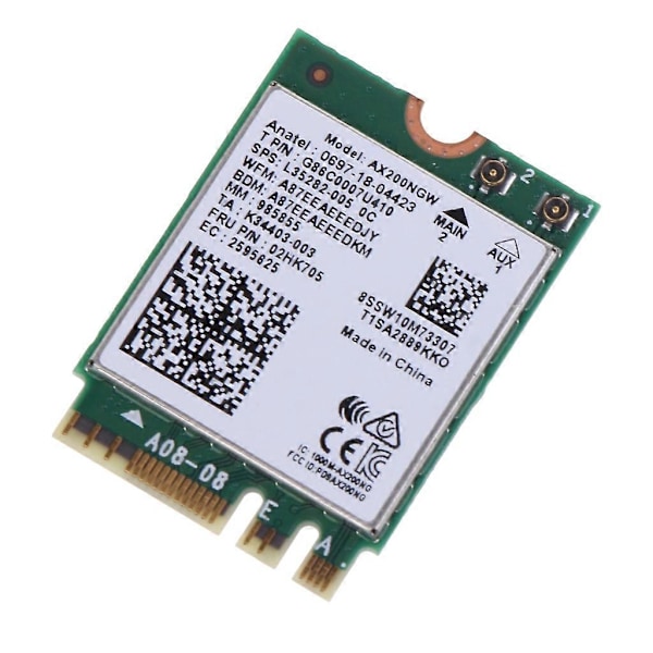 AX200NGW NGFF M.2 Trådløst WiFi 6 Netværkskort 2.4 / 5G 802.11ac ax Bluetooth-kompatibel 5.2 Dobbelt bånds netværkskort