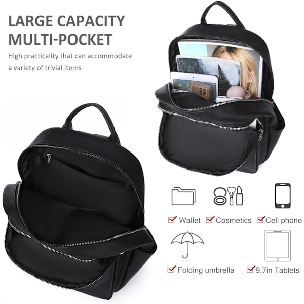 Mode Ryggsäck Dam Casual Ryggsäck Dam Ryggsäck PU Läder Stor Handväska Ryggsäck Vattentät Skolväska Tryckt Ryggsäck Beige