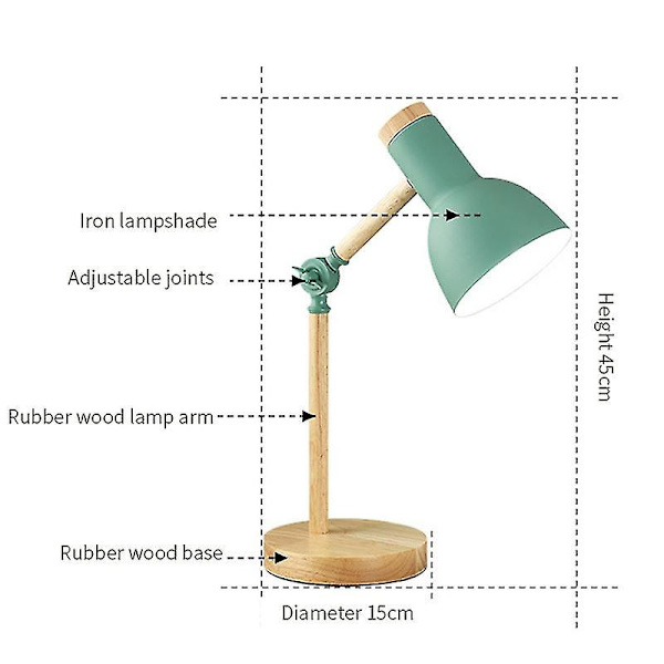 Nordisk Studie Lampe Skrivebordslampe Soverom Sengelampe Kontor Bordlampe Moderne Leselampe