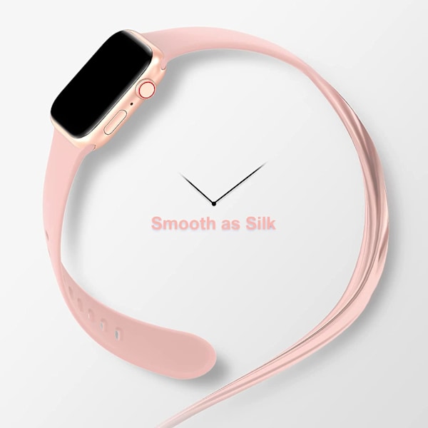 Heytea 4-pak Remse til Apple Watch 38mm 40mm 41mm 42mm 44mm 45mm 49mm, Sport Apple Watch Remse til Kvinder og Mænd, Blød Silikonrem Udskiftning