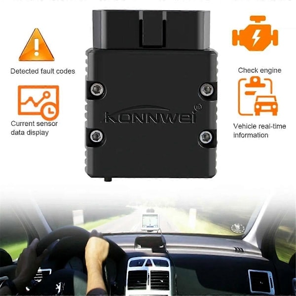 KONNWEI ELM327 V1.5 OBD2 Scanner KW902 Bluetooth-kompatibel Bilscanner MINI ELM 327 OBD 2 KW902 Kodläsare för Android-telefoner