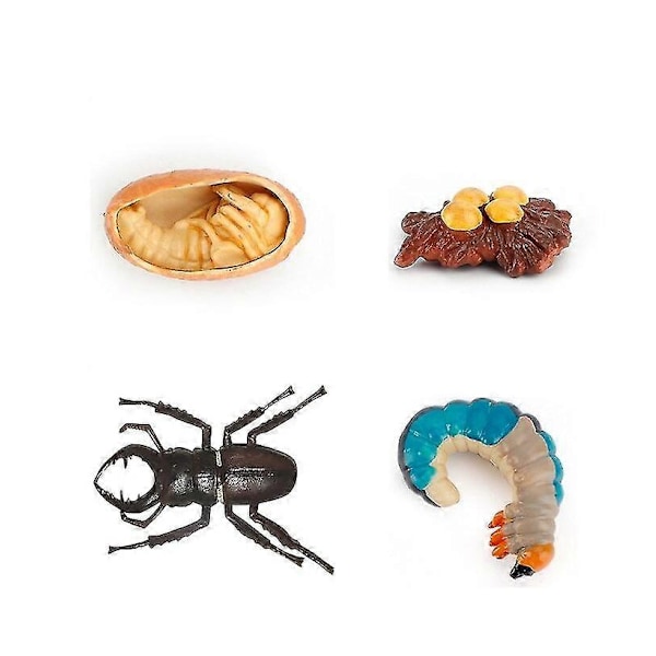 Sorte Hjortebille Miniaturefigurer Model, Væsen Legetøjsfigurer Sæt
