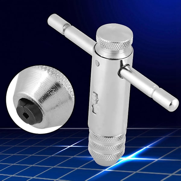 Uusi 3mm-8mm Käännettävä M3-M8 T-kahvainen Rattaallinen Tap-Avaimenpidike Tap- ja Die-sarjalle