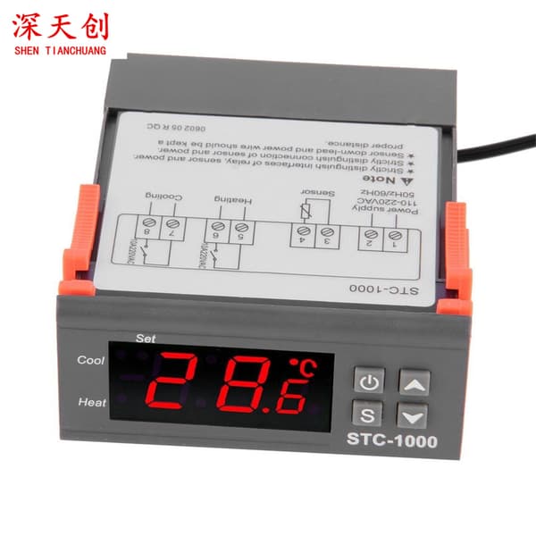 STC-1000 Akvarium Skaldyr Rugeri Elektronisk Digital Display Mikrocomputer Temperaturregulator Afbryder