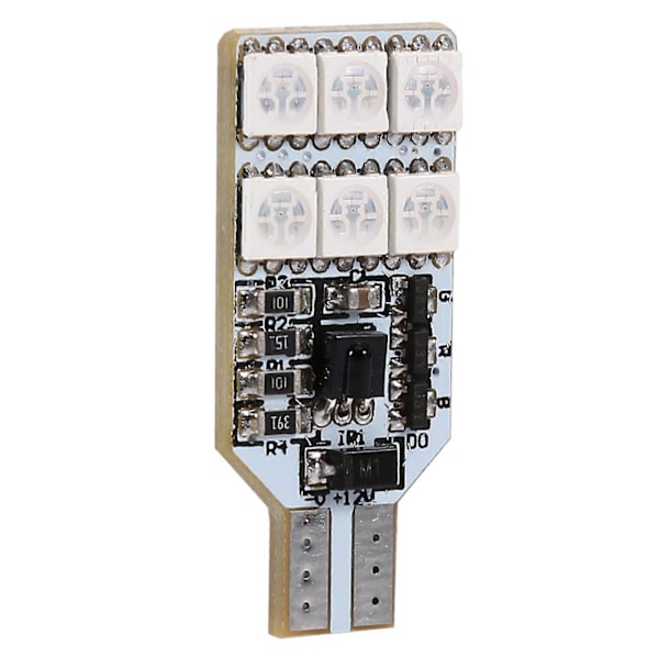 2x RGB LED T10 168 194 2825 W5W Kart- Tak- Inre 16 Färger Ljuslampor Fjärrkontroll