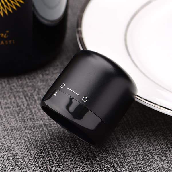 Samppanja-/viinipullon korkki - Tyhjiösulkija - Musta tulppa Red Wine Plug