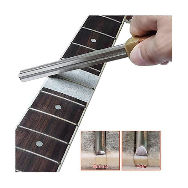 Diamantgitarrspecifikation Gitarrfilsås Fil Ultrasmal Medium Bredd 4 Sidor Remmar 2 Greppbrädeskydd Luthierverktyg