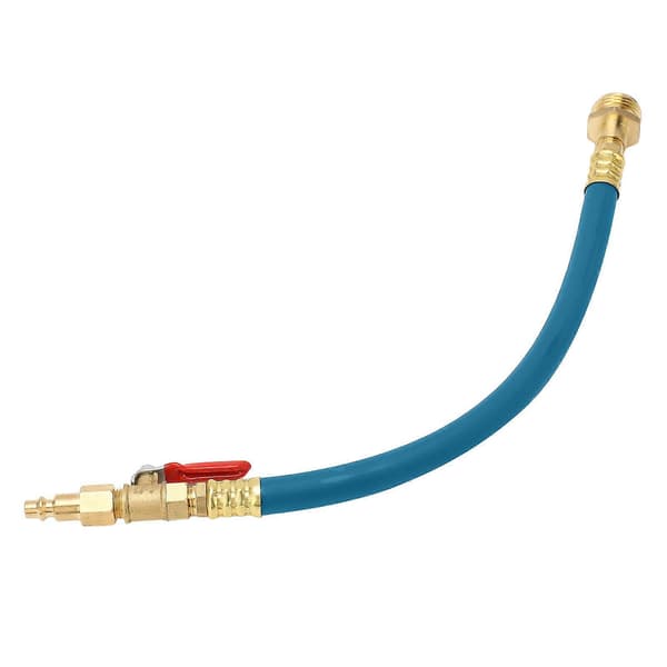 RV-Vinteriseringssett med hurtigkoblingsplugg og avstengningsventil Luftkompressoradapter for RV Båt Bobil Sprinklersystemer Blå