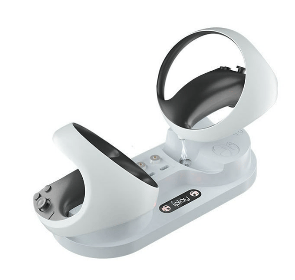Kompatibel med PS5 VR2 Spilkontroller med LED Lys Opladningsstativ Bærbar Controller Dobbelt Oplader