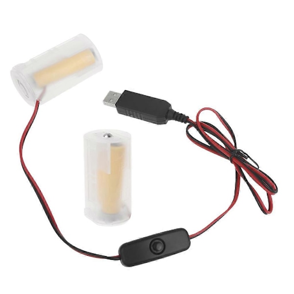 3V Strömkonverter LR20 D Batterielliminatorer Ersätter 2 st 1,5V D-batterier för Fjärrkontroll Ficklampa