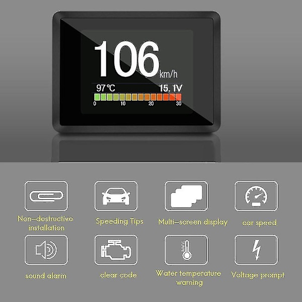 For Car A203 Obd2 Bordinnstrument Bil Digital Datamaskin Tur Display Hastighet Drivstofforbruk Måler