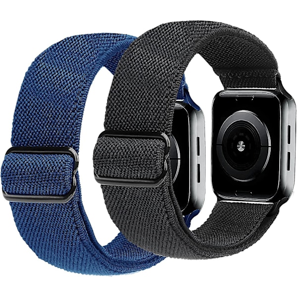 Compatible With Apple Watch Bands 44mm 42mm 45mm For Iwatch Series 7 6 5 4 3 2 1 Se, Adjustable Stretch Nylon Strap, Sport Elastics Wristbands Women M