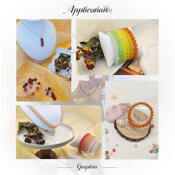 1400 stk Glasperler til Smykkefremstilling, 24 Farver 8mm Krystalperler Armbåndsfremstillingskit, 2 Æsker Runde Perler Velegnet til Begyndere