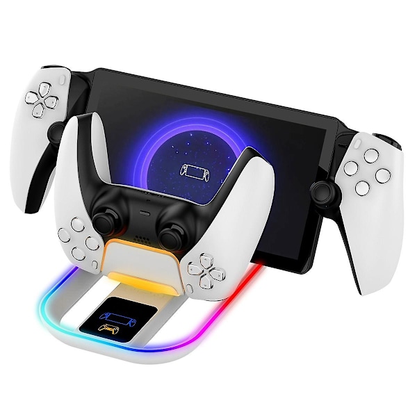 Ps Portal Laddningsstation med LED-indikator, Bärbar Laddningsställ för Playstation Portal Fjärrspelare, Ps Portal Tillbehör