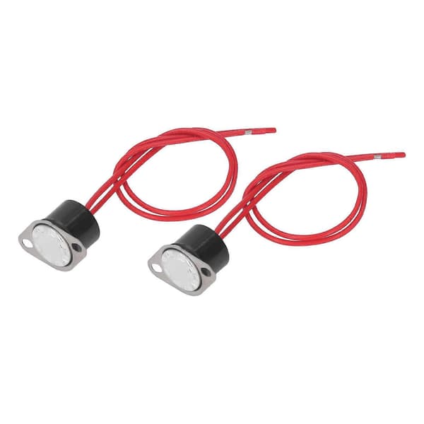 2 stk. Termisk Kontrol Switch Vandtæt Bimetal Sensor Hurtig Respons Termostat Temperatur Switch 10A 250V 20