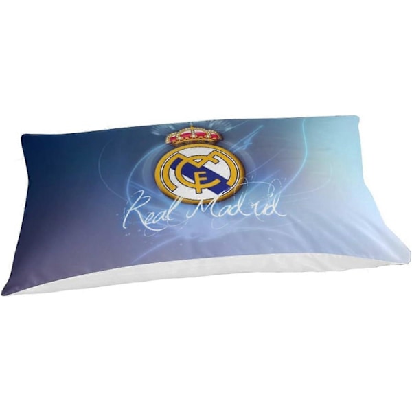 Real Madrid Logo 3 3D Print Design Berømt Fodboldhold Sengetøjssæt med Dynebetræk og Pudebetræk King220x240cm