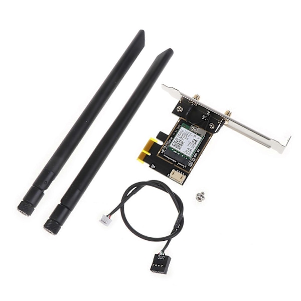 PCIe Trådløst Netværkskort Wifi 6E Lan Modtager AX210 Bluetooth-kompatibel 5.2 2400Mb Dobbelt-bånd 5.8GHz/2.4GHz+2 Antenner