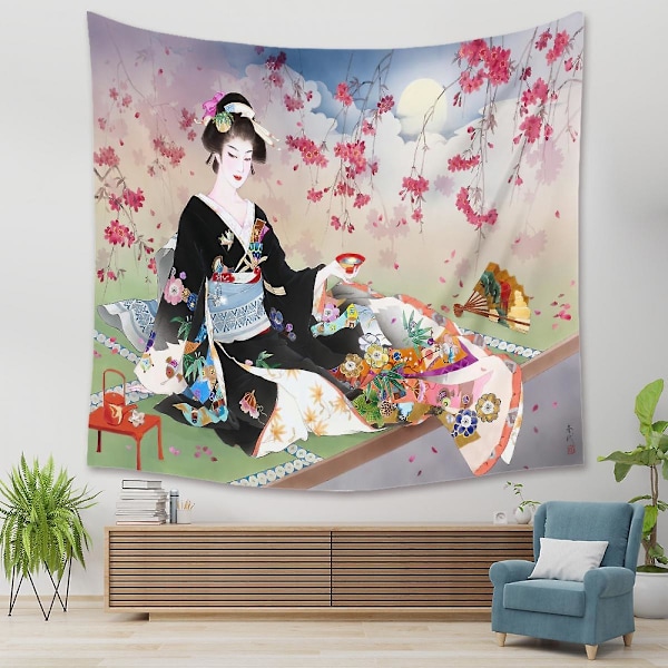 Wekity Väggbonad Estetisk Konst Hem Bakgrund Tyg Dekoration Present Japansk Väggbonad för Vardagsrum Sovrum Dekoration (310018, 29 x 38 tum)
