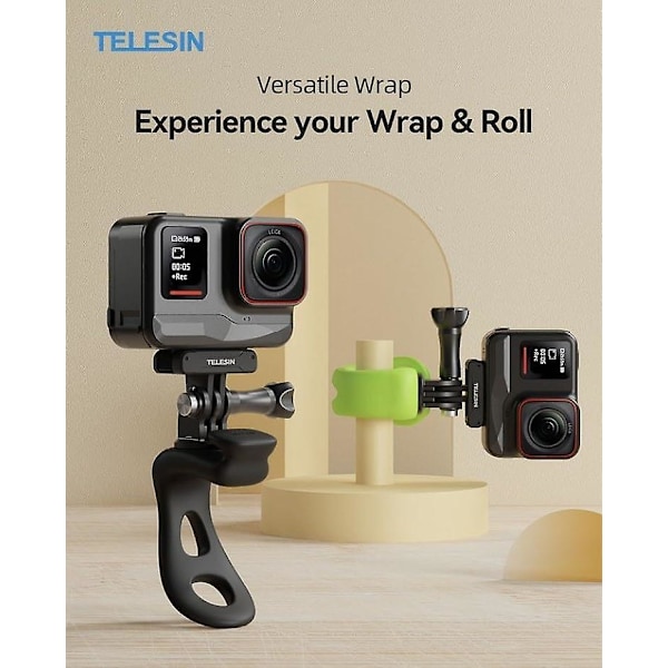 Kamera 360 Strap-kiinnitys Joustava Kääntö Joustava Silikoninen Strap-kamera Kiinnitysnauha Pyörä Moottoripyörä Ohjaustanko Putki Tarvikkeet GoPro DJI Insta360