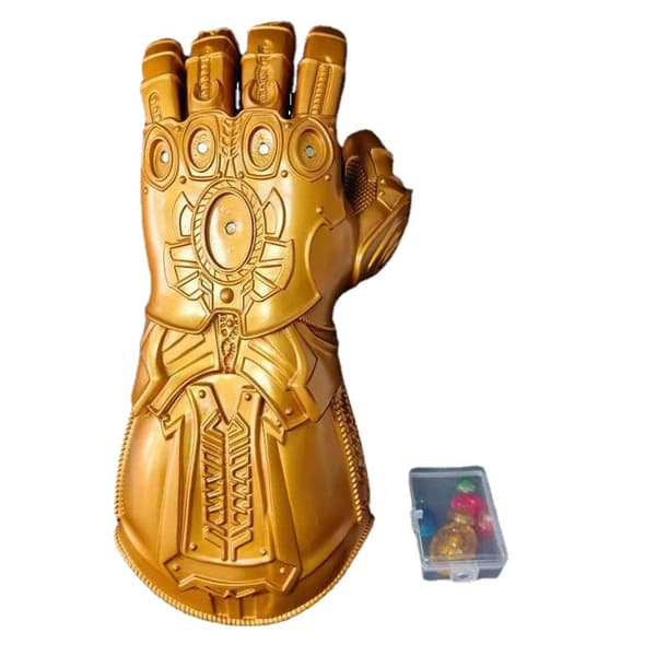 LED-upplysta Infinity Handske Thanos Handske med Avtagbar Magnet Infinity Stone