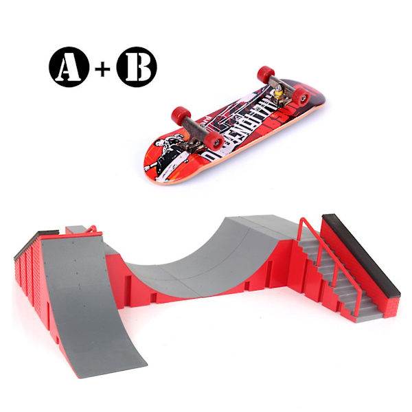 Børne Professionel Mini Fingerboard Skateboard Skatepark Træningsprops Legetøjs Sæt