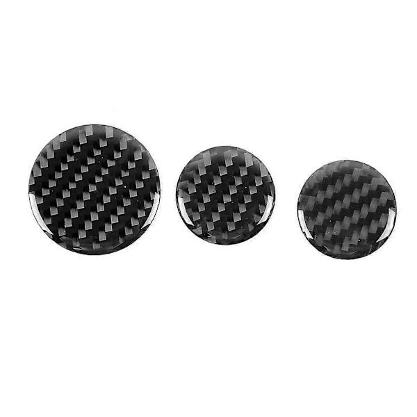 3 st. Kolfiber Multimedia Knoppskydd Dekor för Mini F55 F56 (Vänsterstyrning)