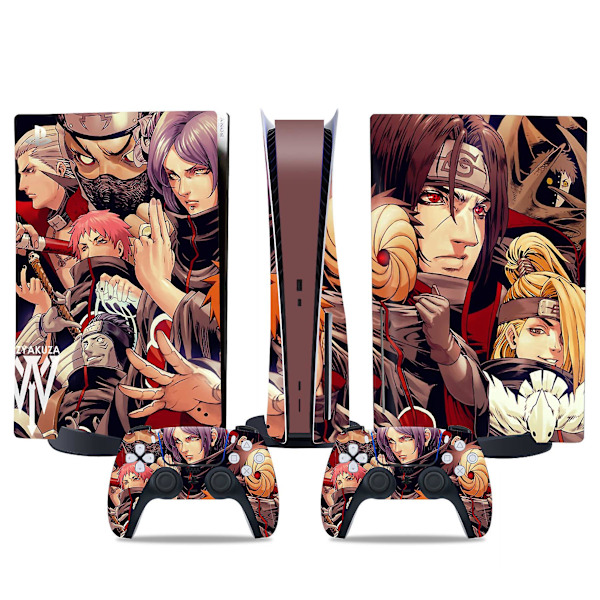 PS5 optisk drev version klistermærke, cool PS5 skin, controller håndtag, til PS5 konsol og controller, NARUTO
