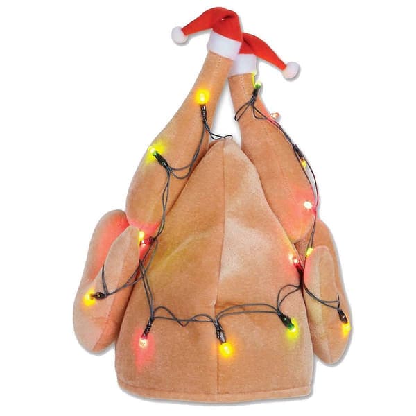 Plush Lysende Tyrkerhat Jule- og Thanksgiving Dekorativ Kostumetilbehør