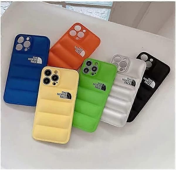 iPhone 14 Plus The North Face Polstret deksel, kun iPhone 14 Plus (hvit)