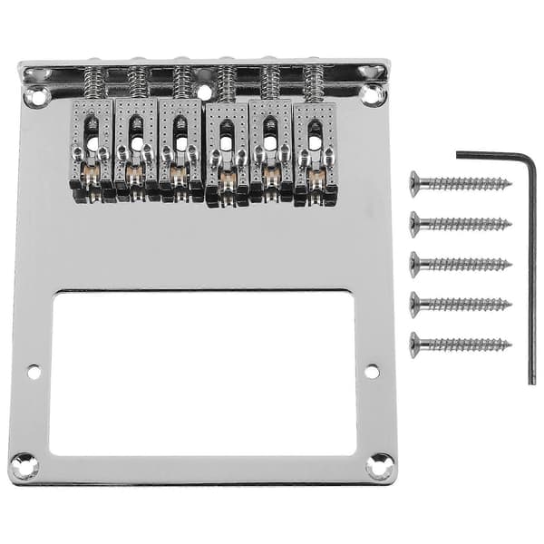 6-Rullars Sadel 6-Strängs Humbucker Gitarrbro för Tele-Gitarr (Krom)