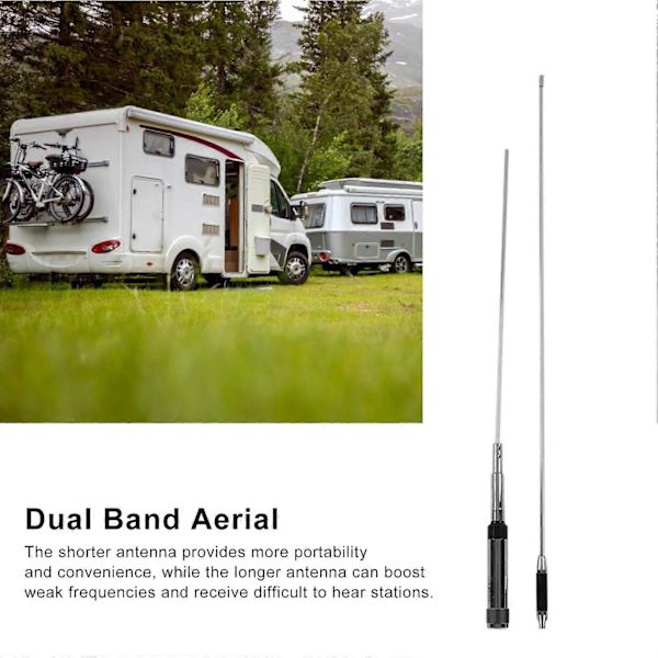 Bilradio Dobbelbåndsantenne VHF/UHF 144/430MHz 3.0/5.5dBi SL16?J/M-kontakt for YAESU FT?1802M FT?1807 FT?7900R