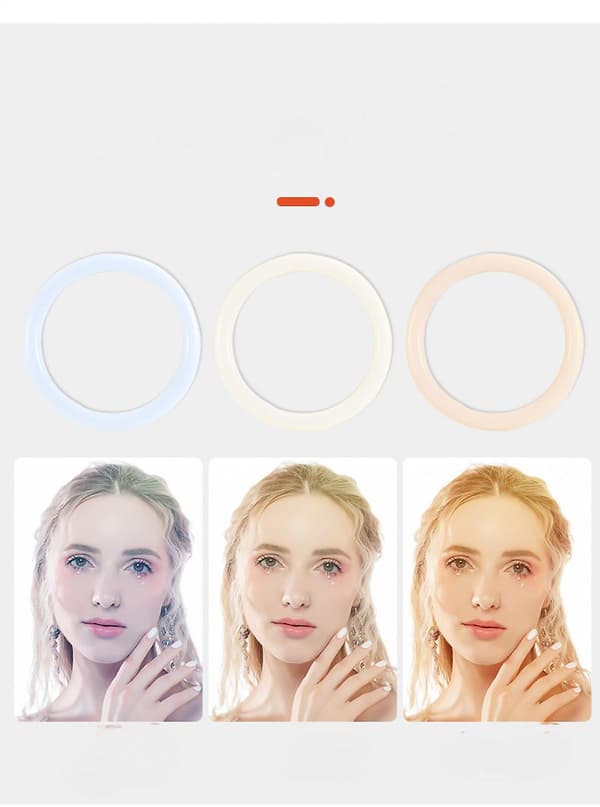 33CM LED Selfie Ringlys Dæmpbar Ringlampe Foto Video Kamera Lys
