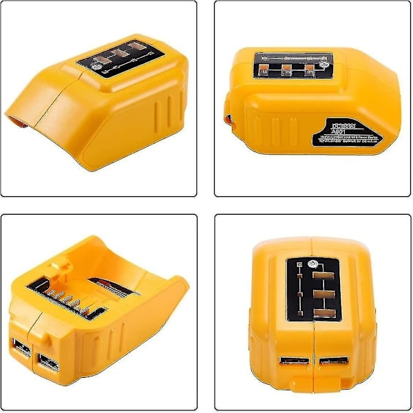 XJ-Dcb090 USB-adapter Ersättning för alla Dewalt 10.8v/14.4v/18v Li-ion Batteri USB-laddare Strömförsörjning kk