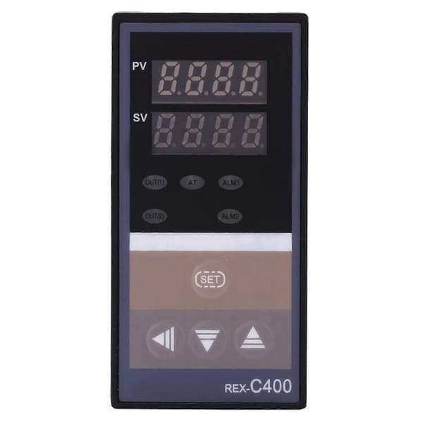 1 stk. Digital Panel 10A AC 220V Intelligent Temperaturregulator Relæudgang med Klips Sort