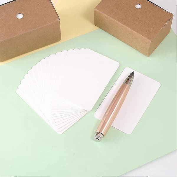 200 Blanke Kraftpappkort Visitkort DIY Flashkort Gavemelding