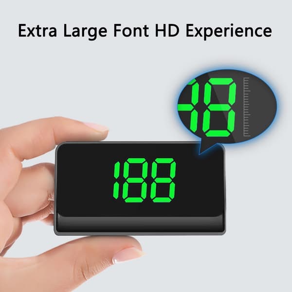 Ny HUD head-up display til køretøjer, GPS speedometer, KMH + USB-kabel