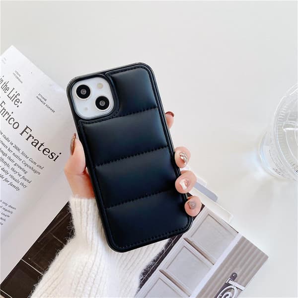 Apple iPhone 12 Pro Max Stötskydd TPU PU Läder PC-fodral Svart