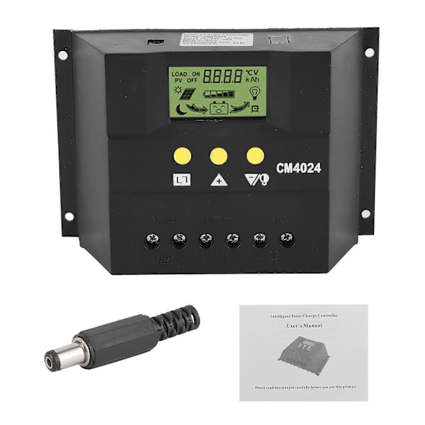 12V 24V 40A Aurinkoenergian Lataus- ja Purkausohjain LCD-näytöllä PWM-säädin Koti- ja Teolliseen Käyttöön