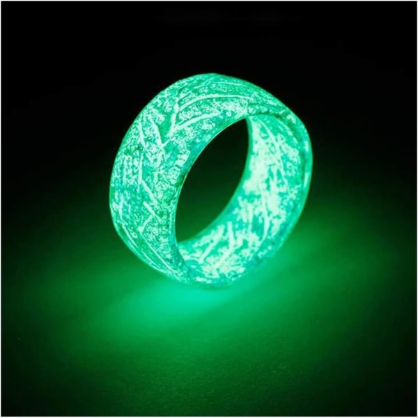 Luminous Glow Ring lyser i mörkret smycken unisex dekoration fluorescerande ring prydnader för kvinnor män