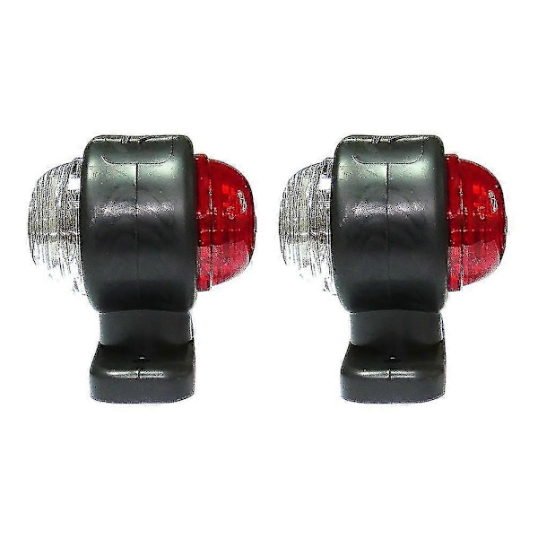 2 stk LED Trailer Markerlys Signal Lys Side Marker Indikator Amber Side Light Trailer Baglygte