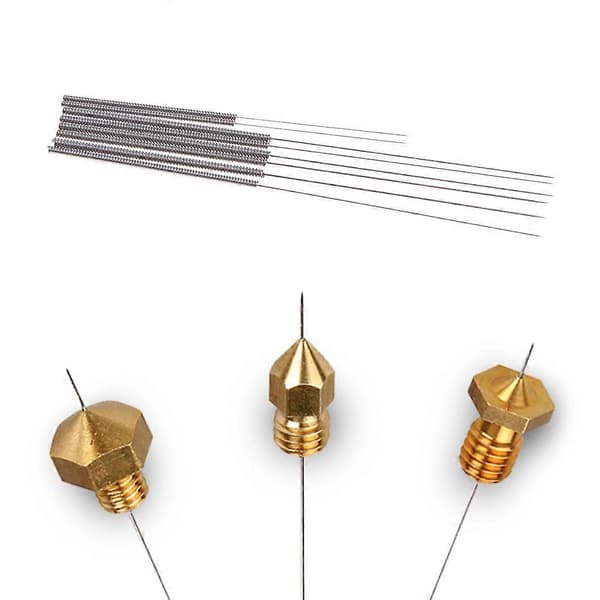 8 stk. 3D-printer Metal Dysenåle Bor 0,2 mm / 0,25 mm / 0,3 mm / 0,35 mm til 3D-printer Dyser