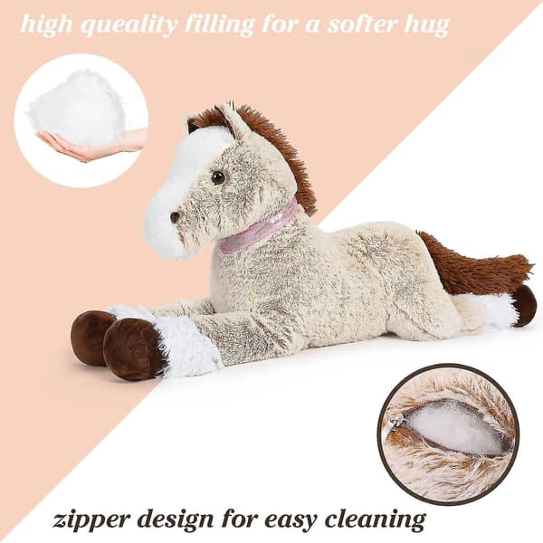 Stor Hest Stoffdyr, Lang Hest Pluss Putestoy 90cm