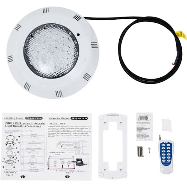 Undervands Pool Spotlight 45W 450LED RGB Pool Lys Belysning 12V