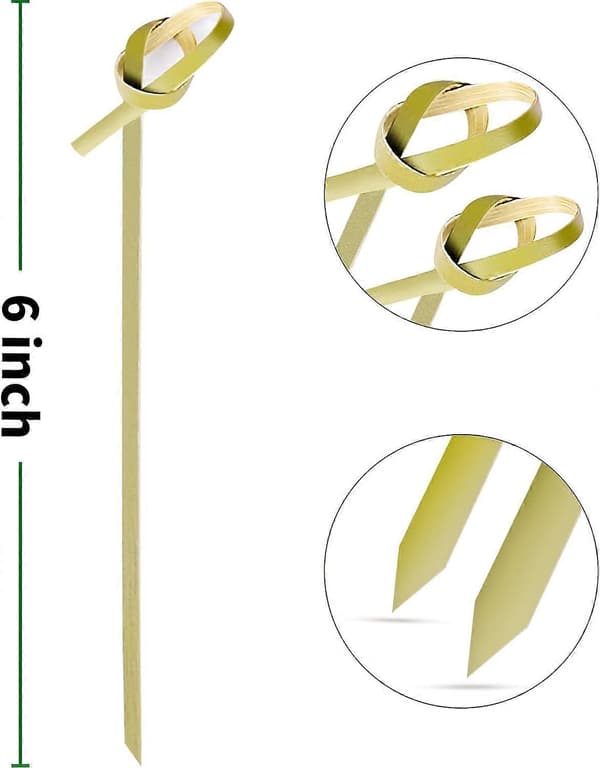 200 stk. Bambus Cocktail Picks - 15 cm